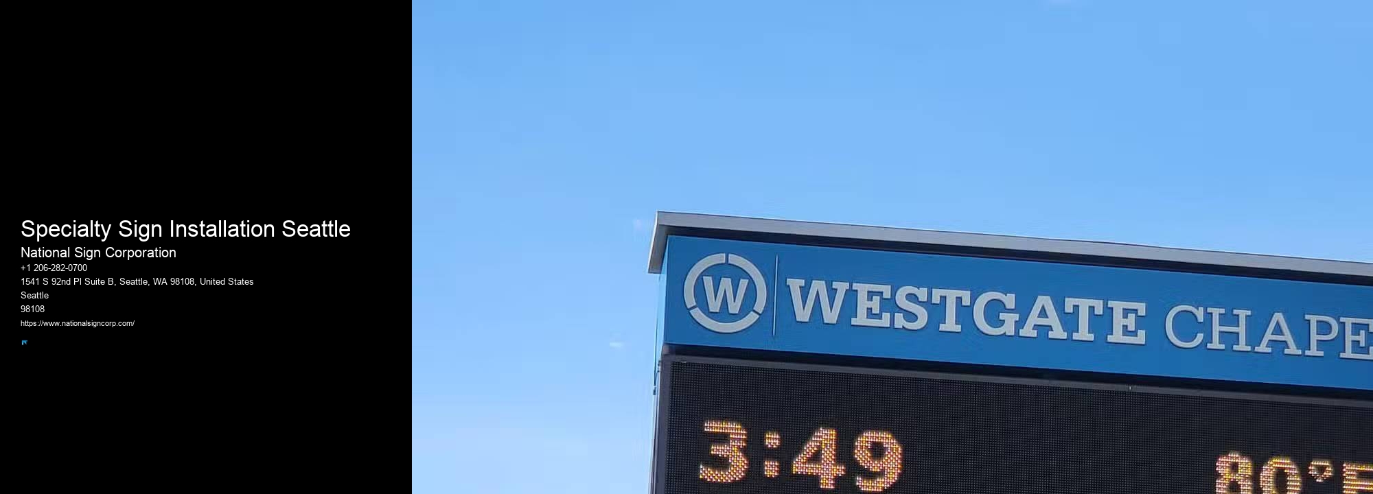 Local Monument Sign Installers Specialty Sign Installation Seattle