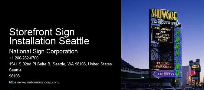 Vinyl Banner Installation Storefront Sign Installation Seattle
