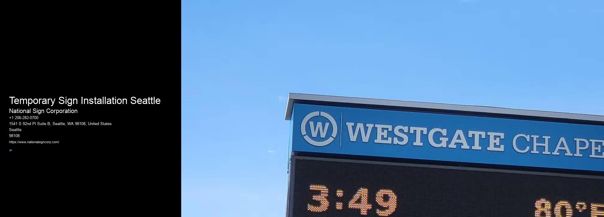 Advanced Sign Installation Temporary Sign Installation Seattle