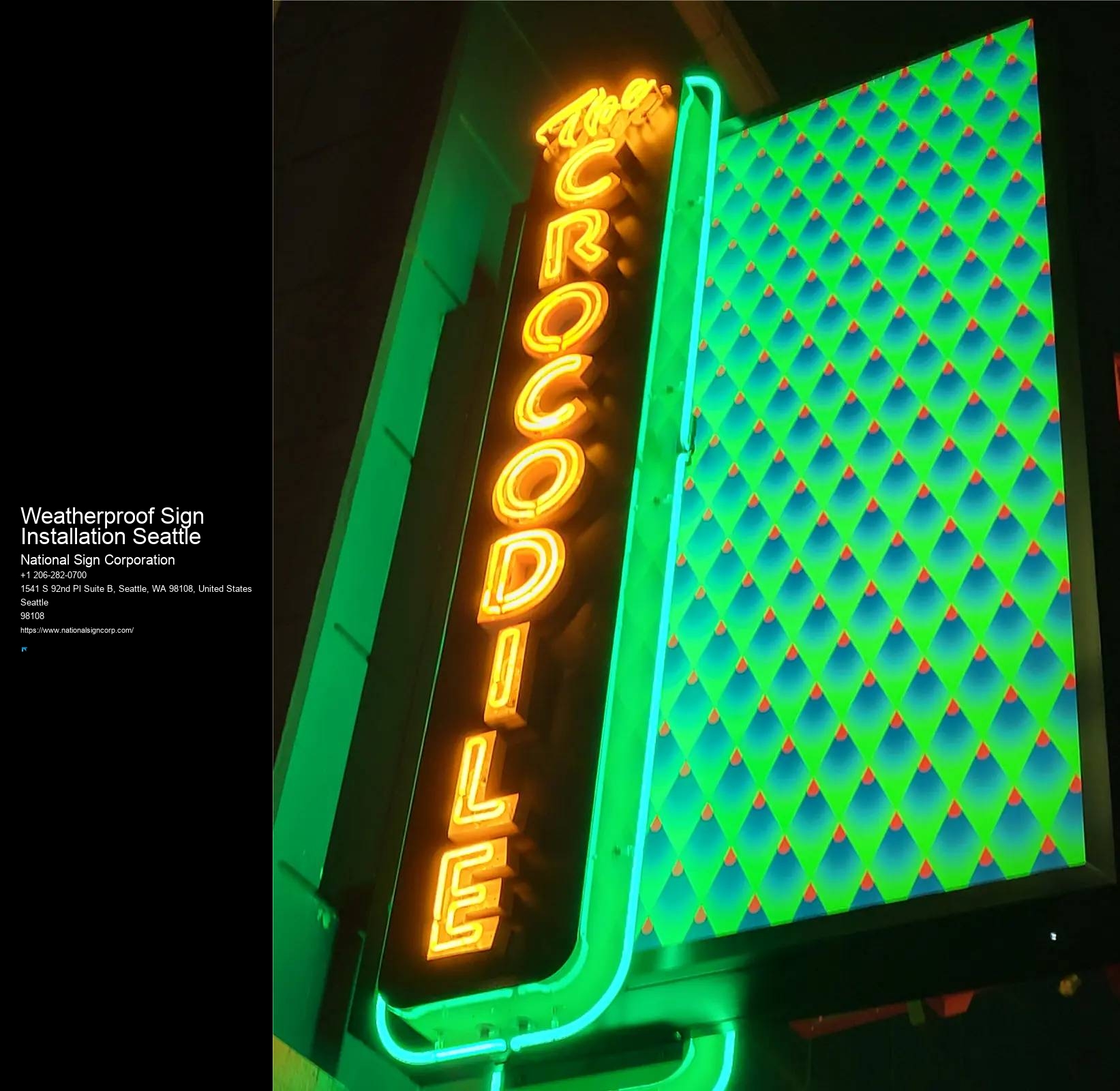 Custom Business Graphics Weatherproof Sign Installation Seattle