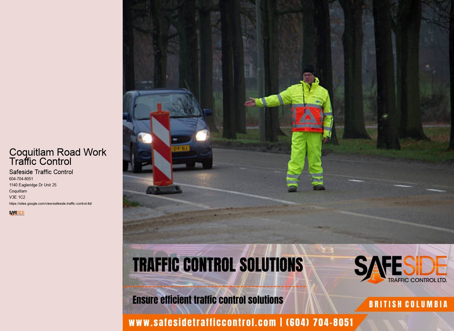 Coquitlam Road Work Traffic Control Construction Site Safety