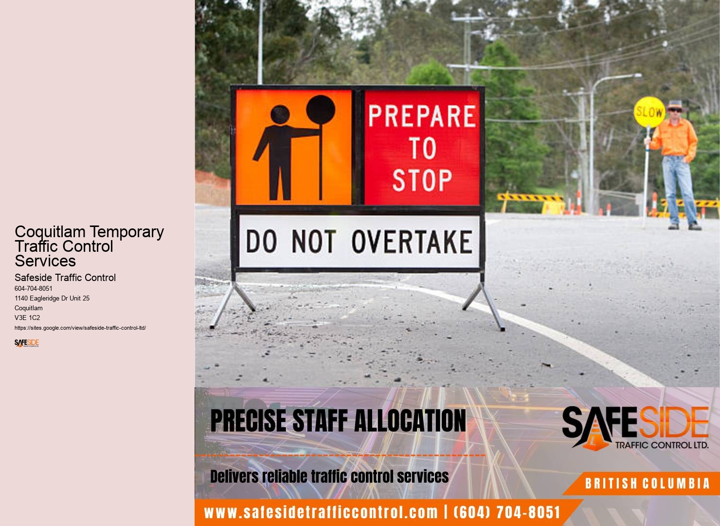 Hire Traffic Control Personnel in Coquitlam Temporary Traffic Control Services