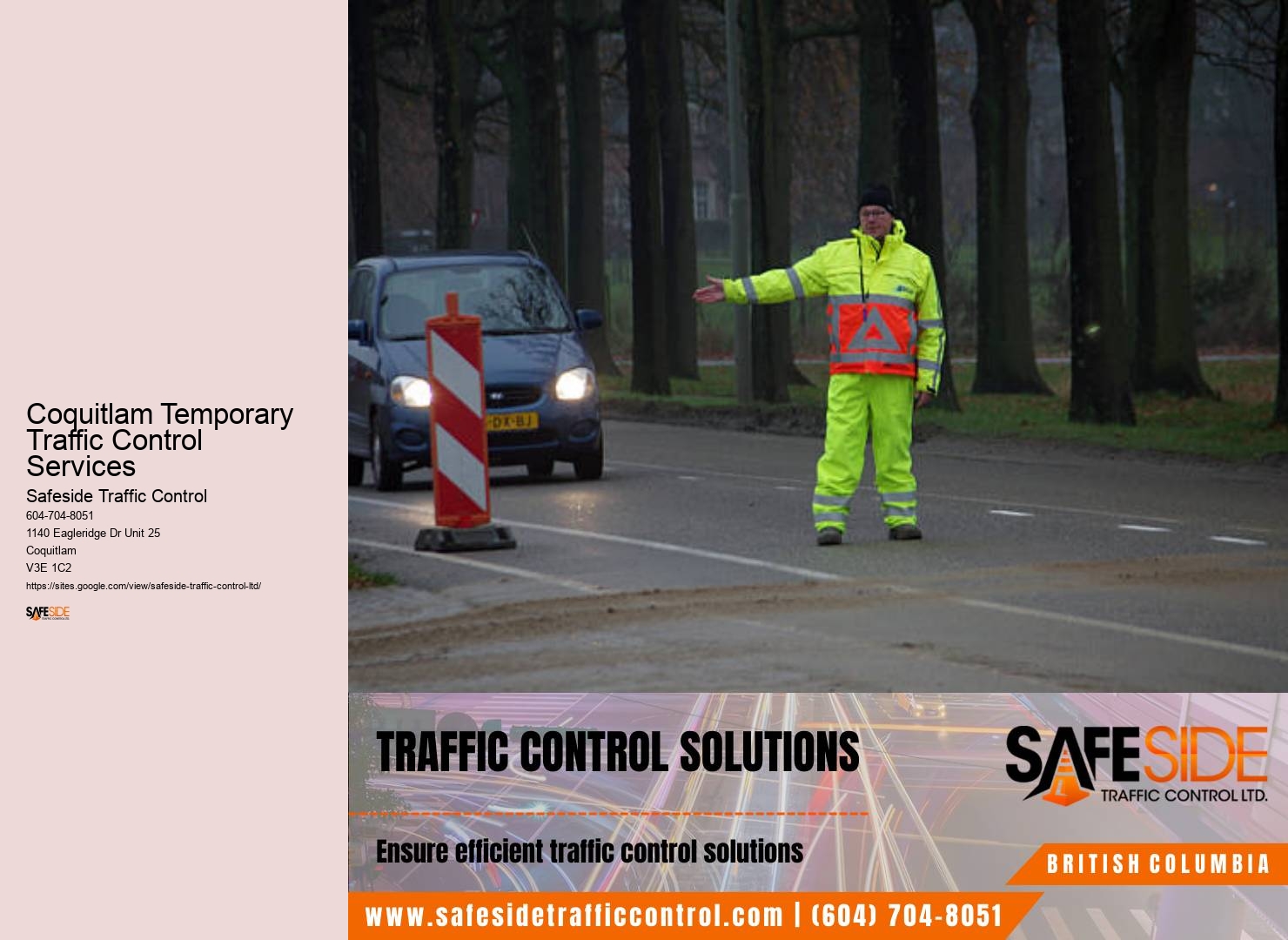 Professional Traffic Control Devices Supplier Coquitlam Temporary Traffic Control Services