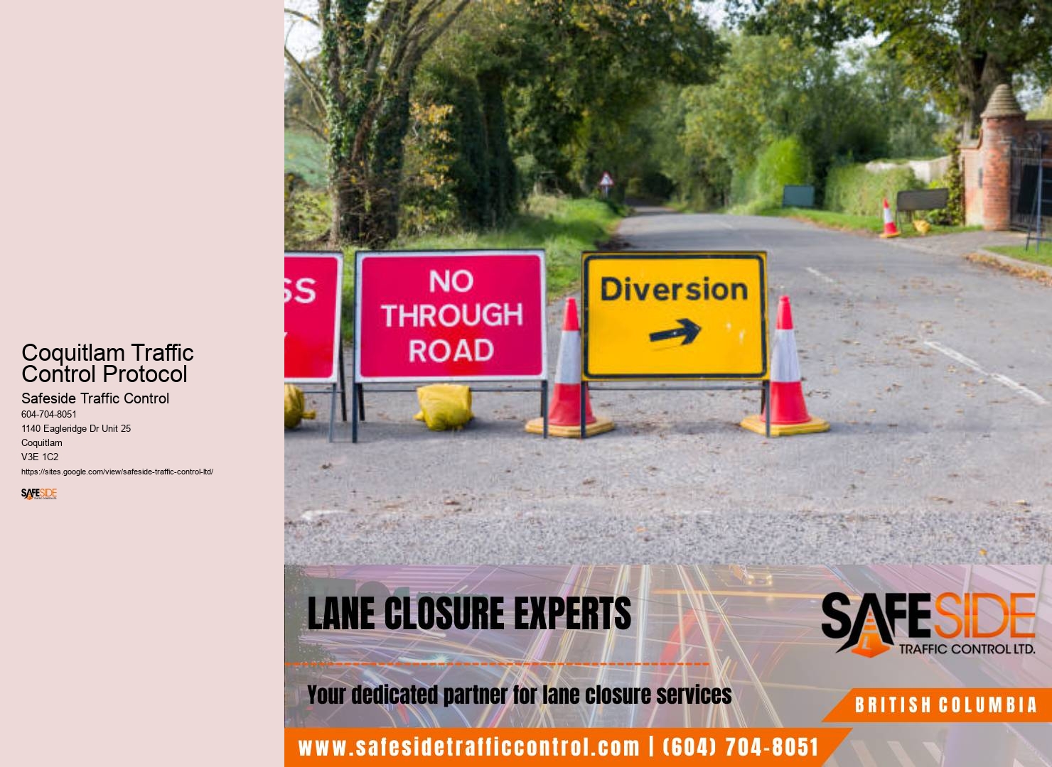 Roadside Barrier Installation Specialists Coquitlam Traffic Control Protocol