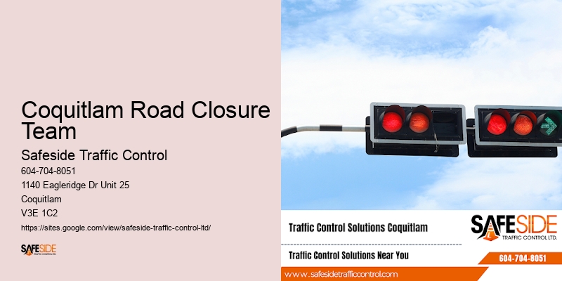 Roadway Flagging Near Coquitlam Road Closure Team Bc