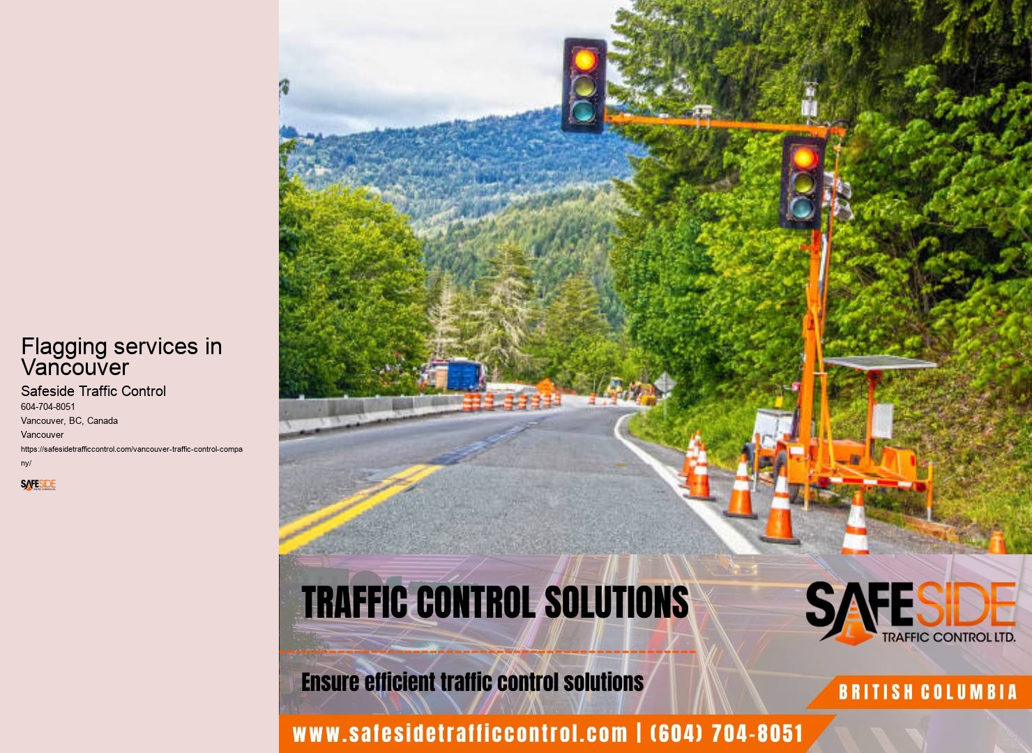 Roadwork services Flagging services in Vancouver