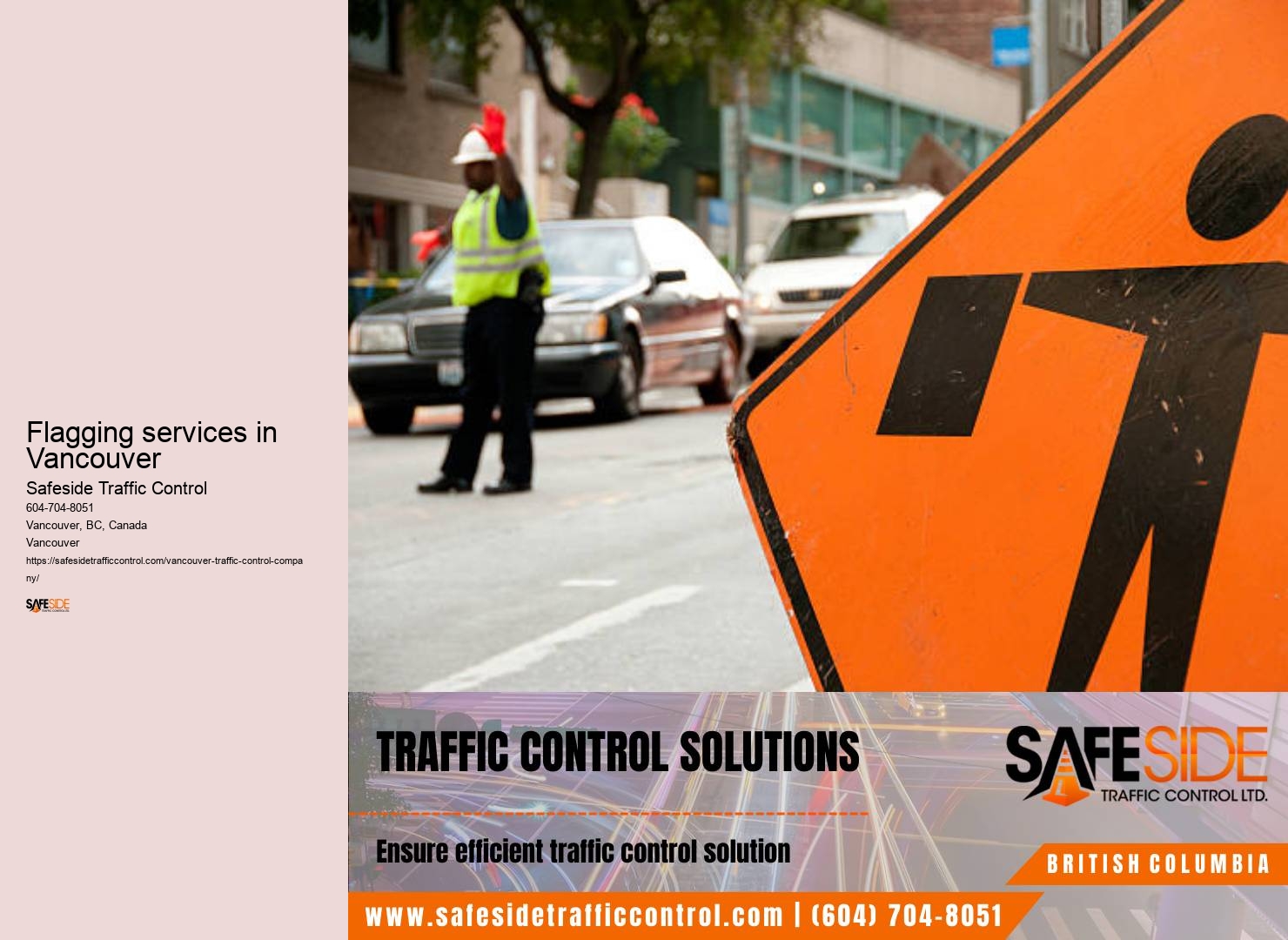 Construction site safety Flagging services in Vancouver