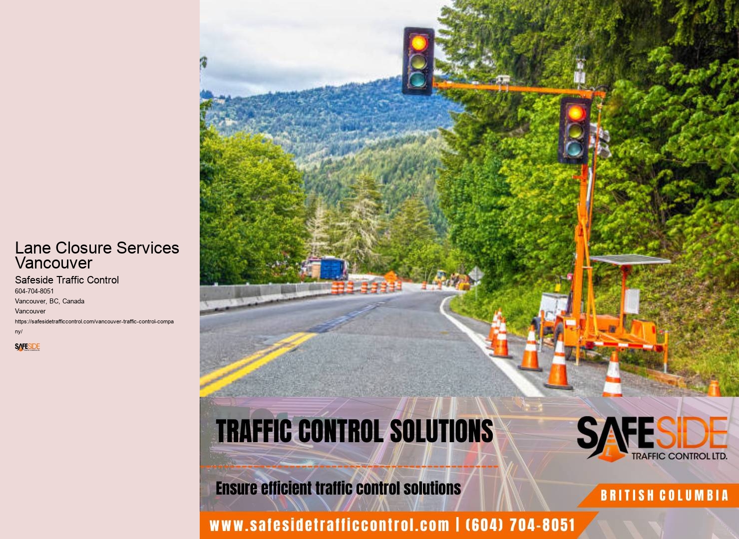 Pedestrian safety in Lane Closure Services Vancouver
