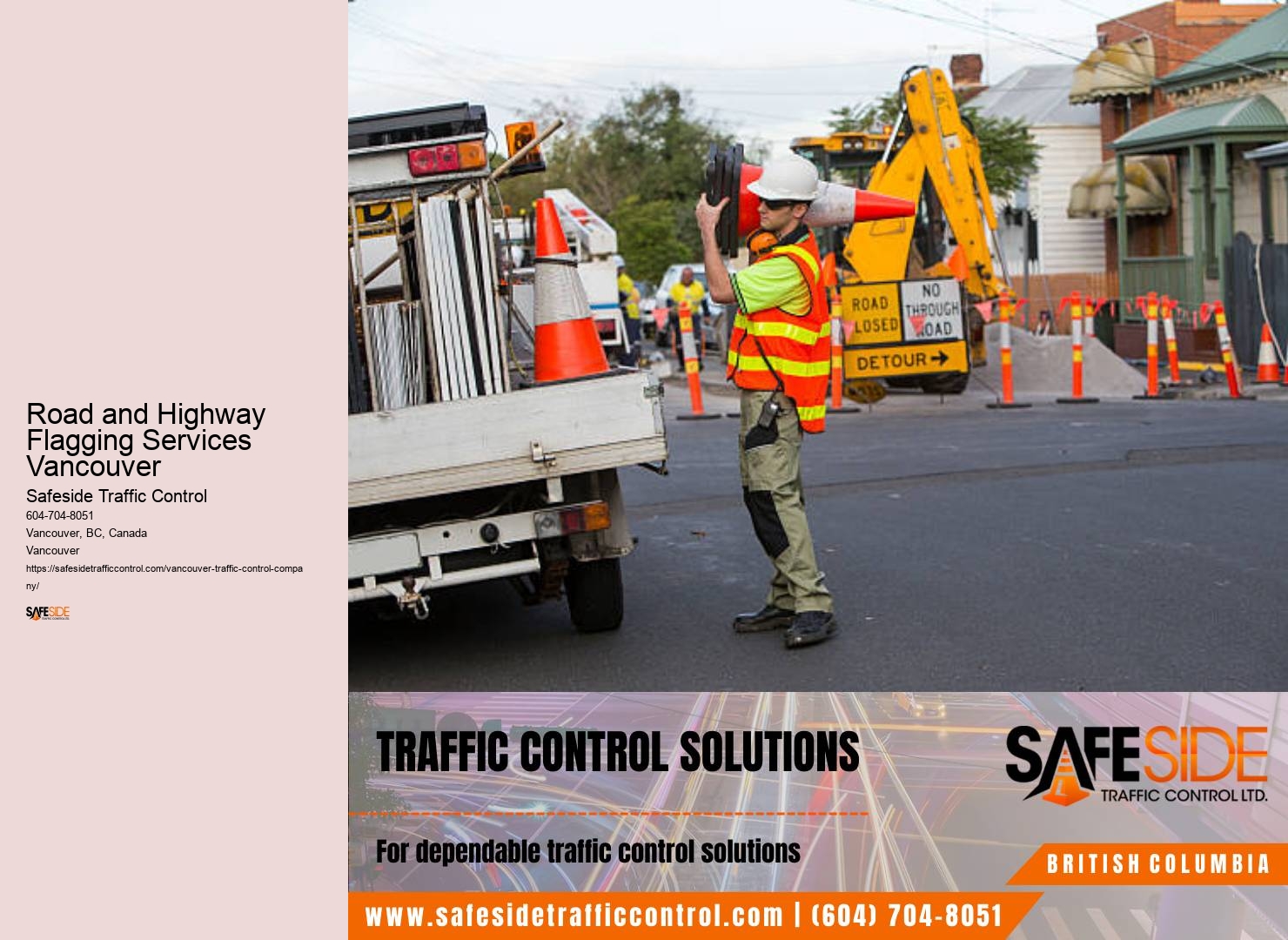 Road and Highway Flagging Services Vancouver traffic control devices repair
