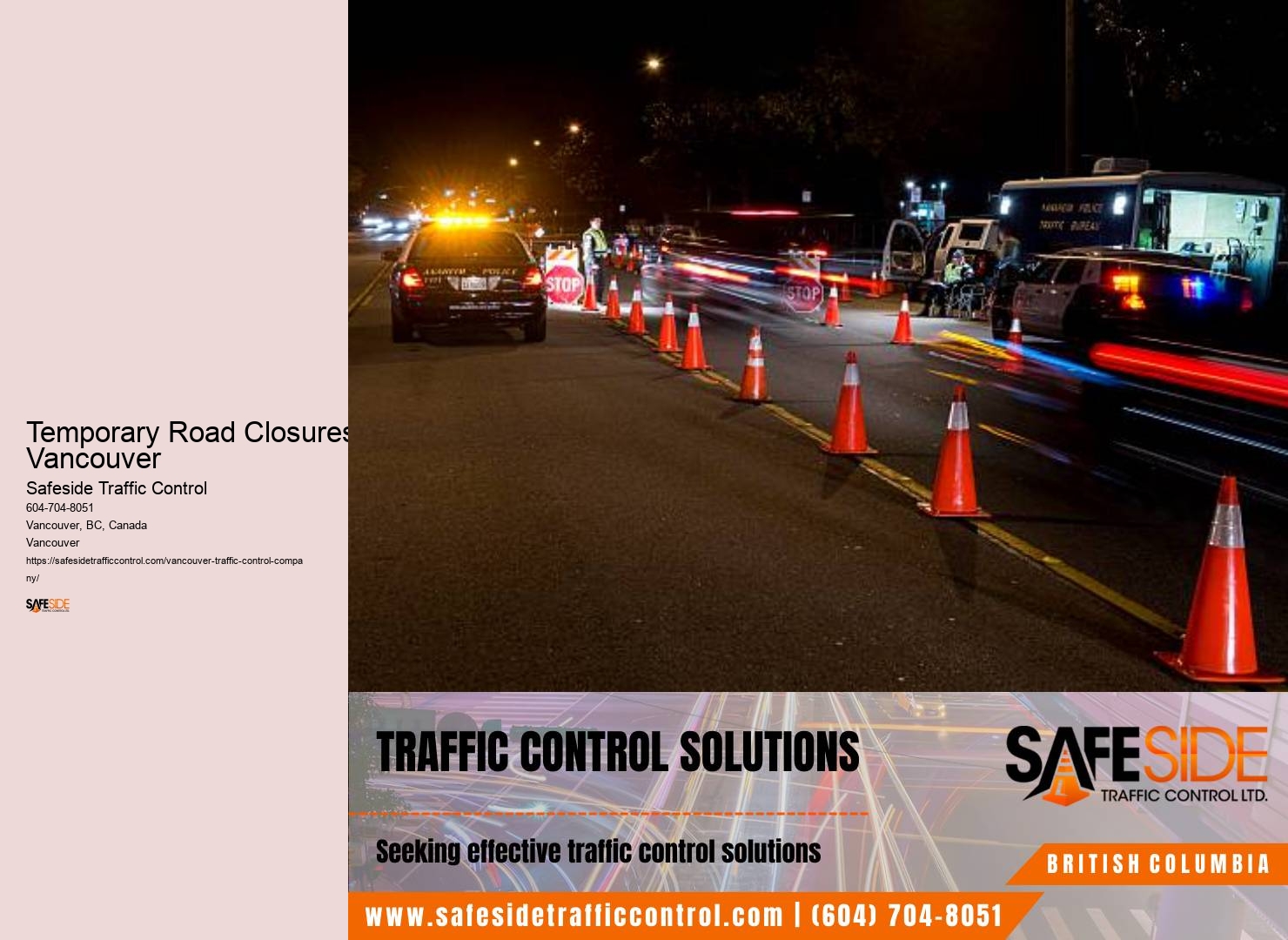 Flagging Services for Construction Temporary Road Closures Vancouver