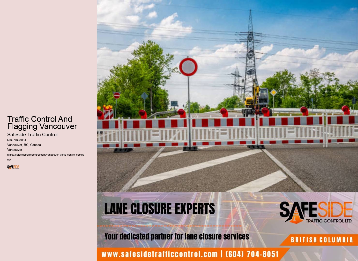 Traffic Control And Flagging Vancouver traffic control devices repair