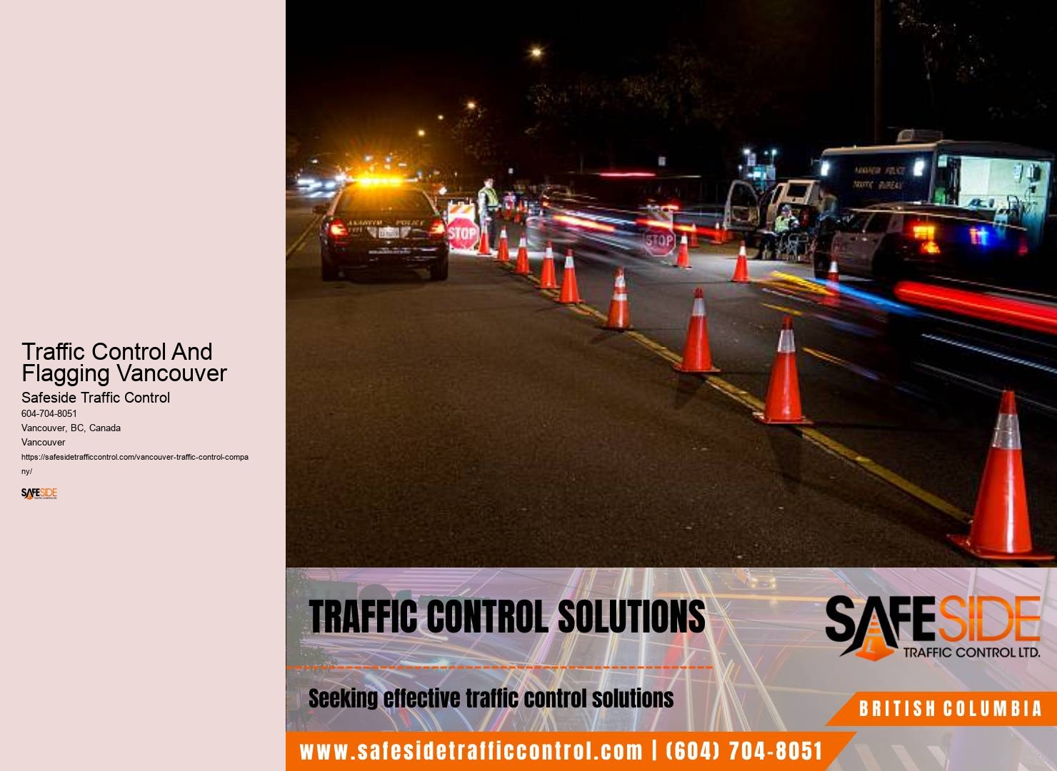 Traffic Control And Flagging Vancouver traffic control equipment sales and rental