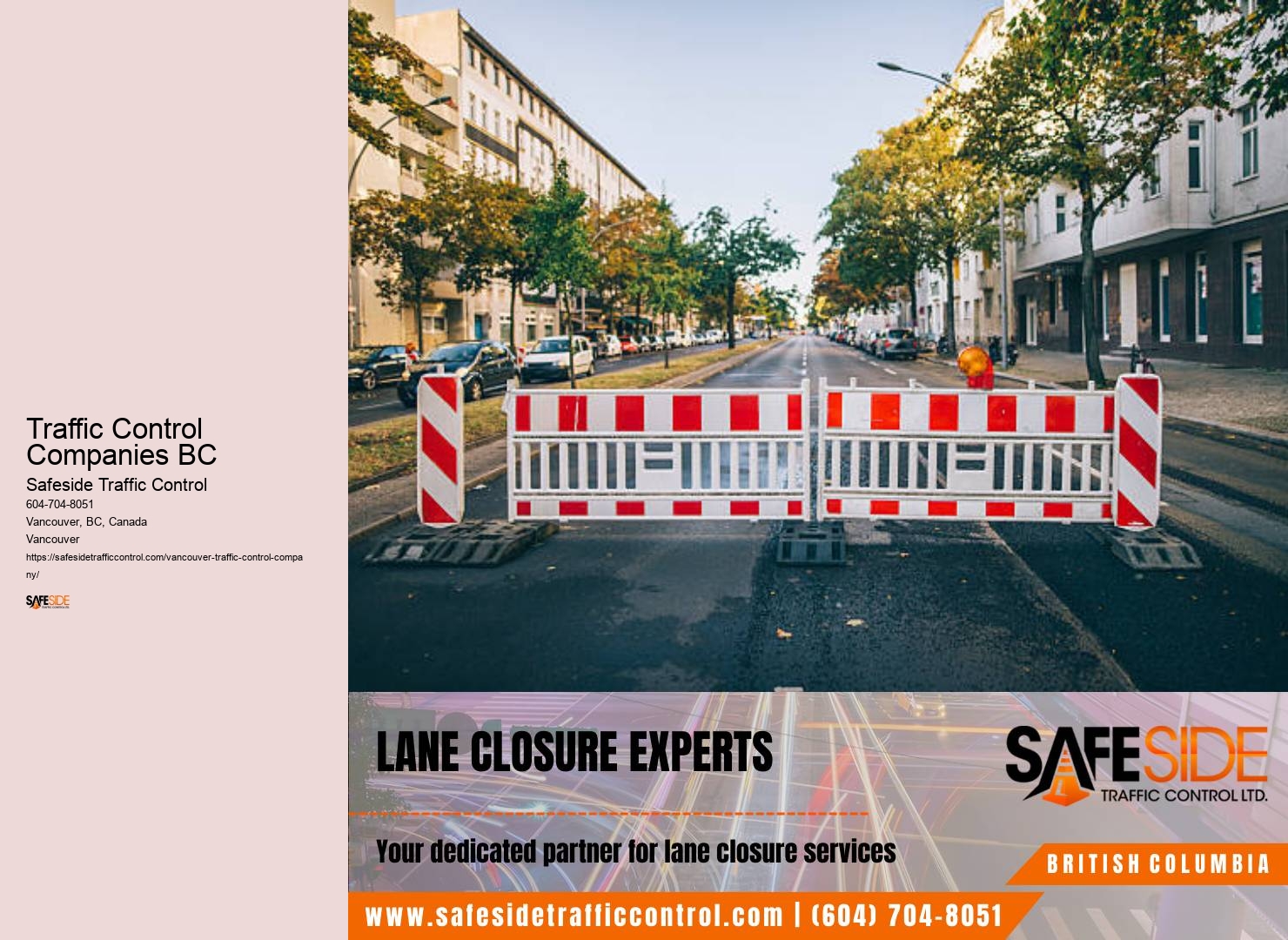Traffic Control Companies BC temporary traffic control planning