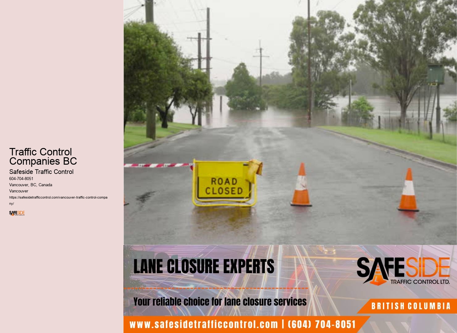 Traffic control equipment installation and maintenance Traffic Control Companies BC