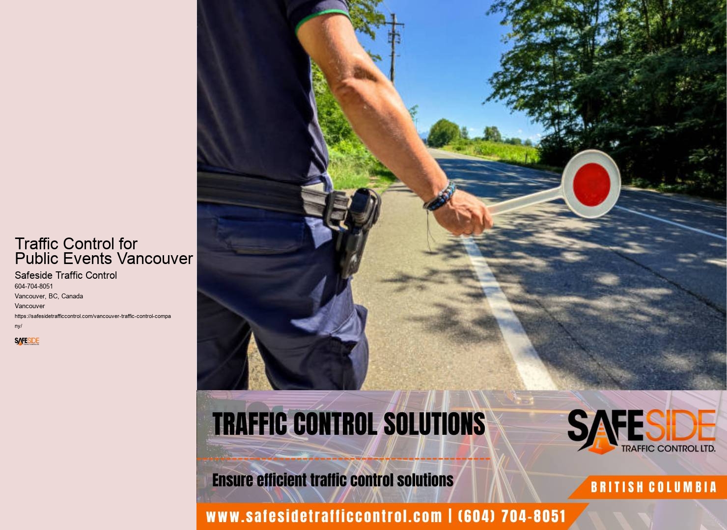 Traffic Control for Public Events Vancouver traffic control software development