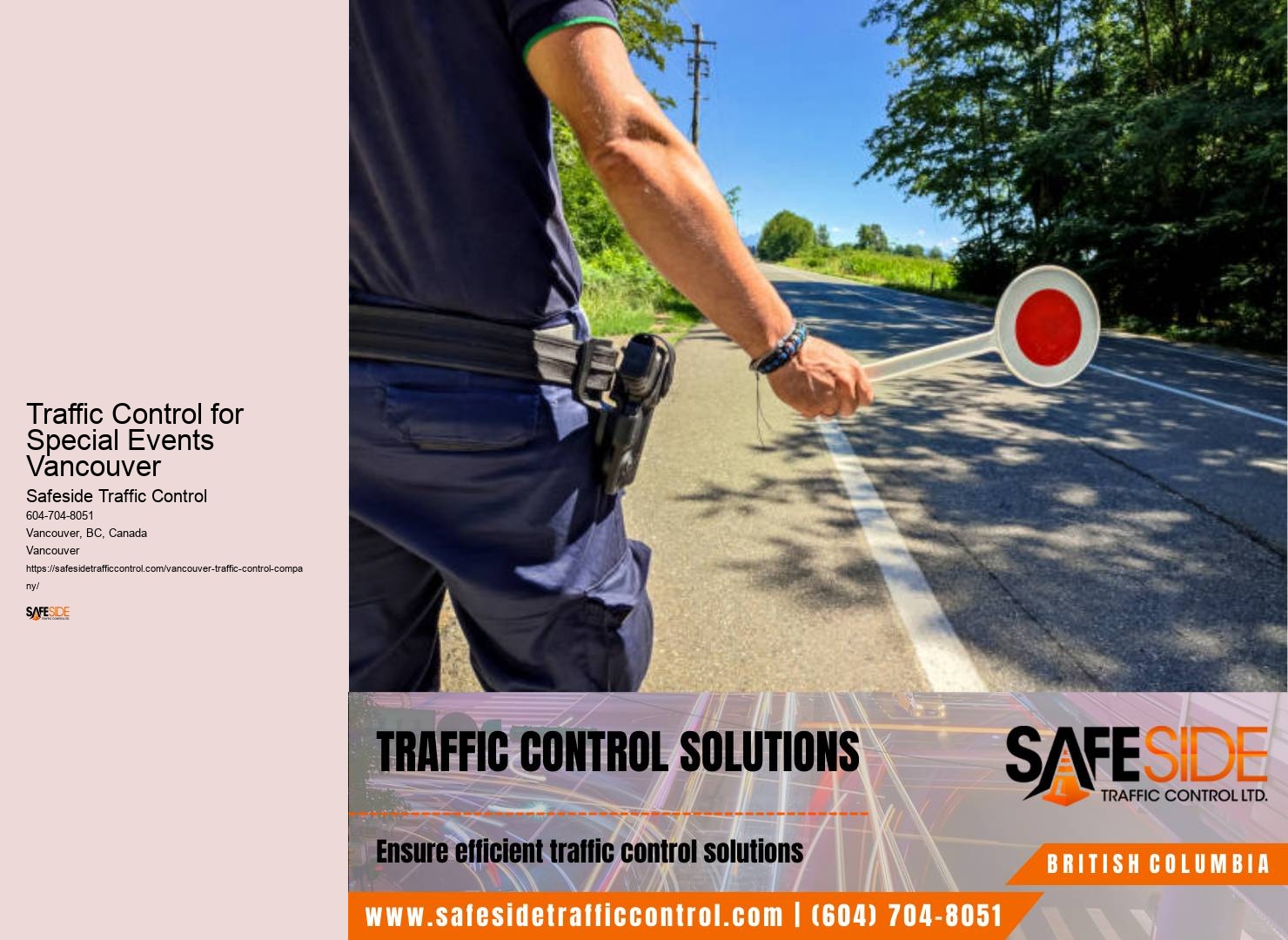 Traffic control company Traffic Control for Special Events Vancouver