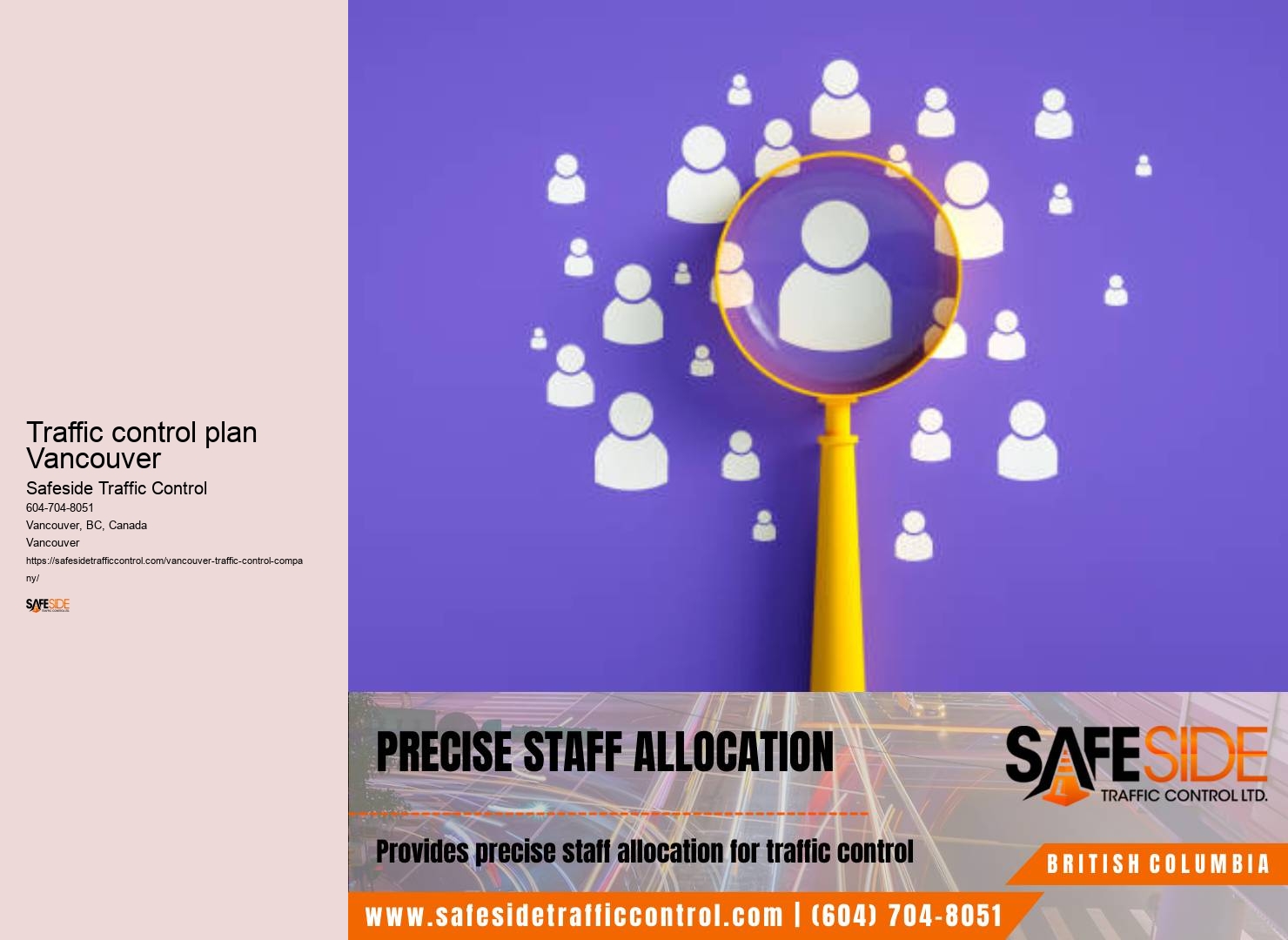 Roadwork traffic control solutions provider Traffic control plan Vancouver
