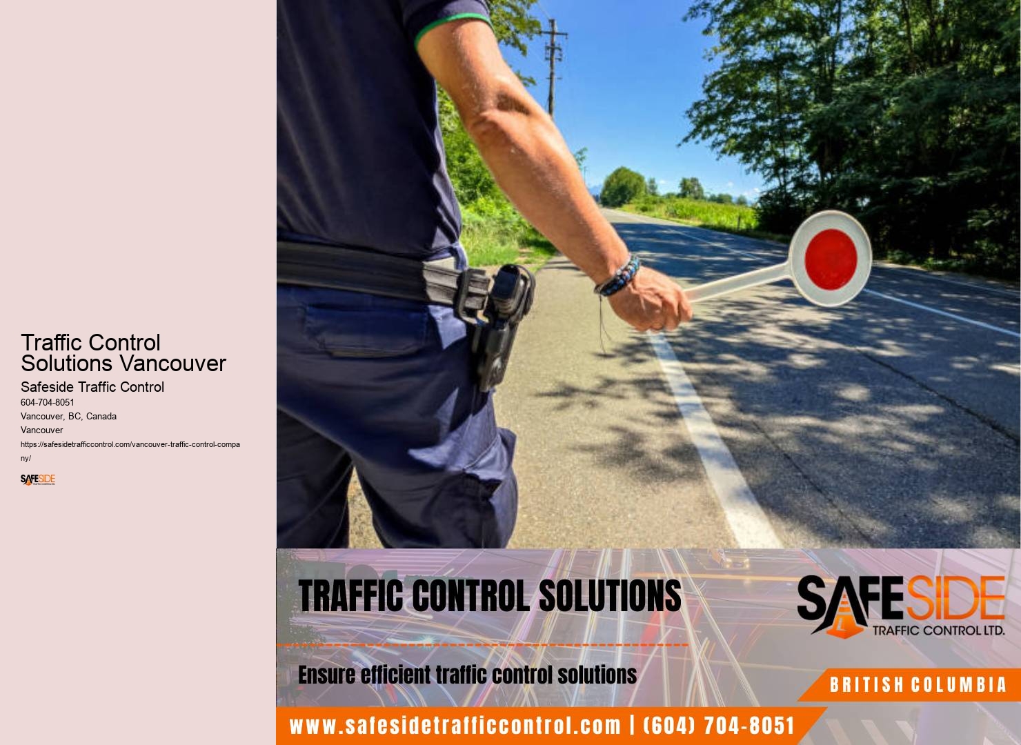 Roadwork services Traffic Control Solutions Vancouver