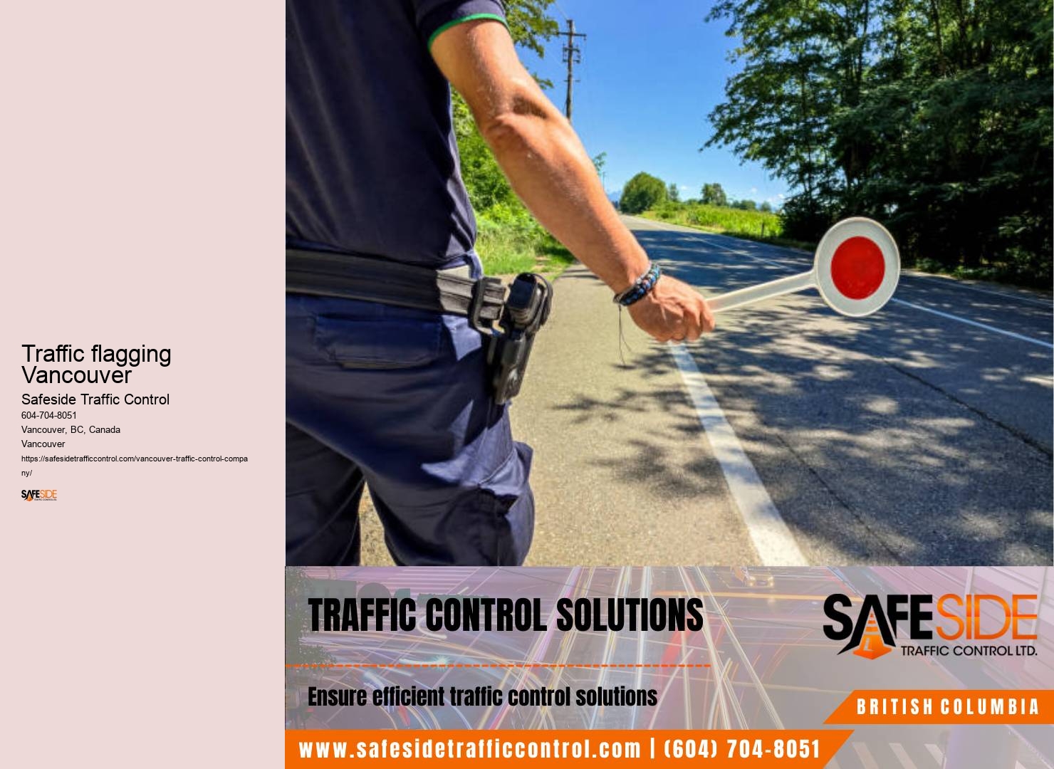 Traffic Control Certification Traffic flagging Vancouver