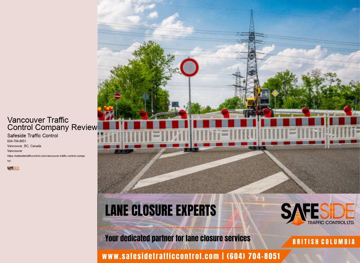 Best traffic control company in Vancouver Traffic Control Company Reviews