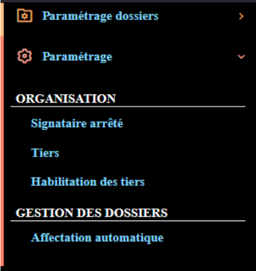 Figure 1 : accès aux tiers