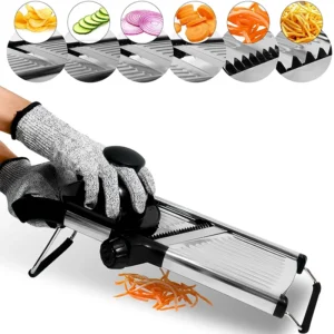 Trancheuse à mandoline réglable en acier inoxydable