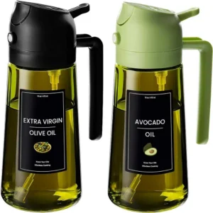 Distributeur d'huile d'olive, pulvérisateur pour la cuisson 2 en 1