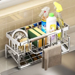 Étagère de cuisine en acier inoxydable