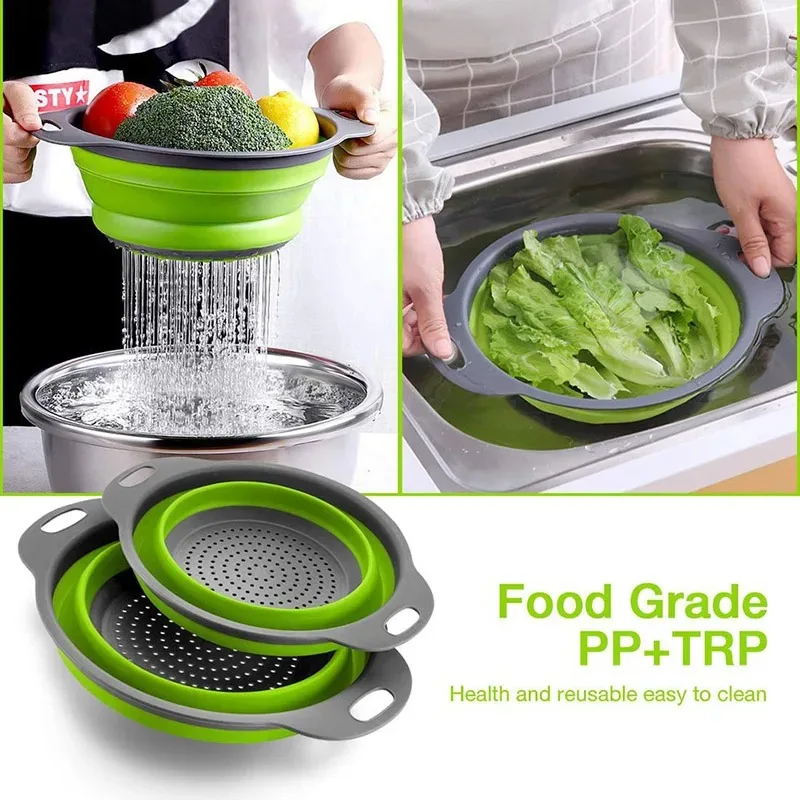 Egouttoir de cuisine pliant en Silicone – Image 2