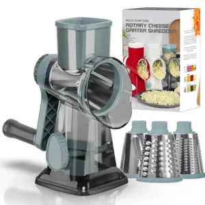 Râpe multifonctionnel à fromage et légumes rotative 3 en 1