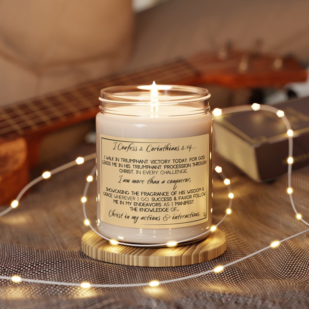 scented candles with inspirational sayings