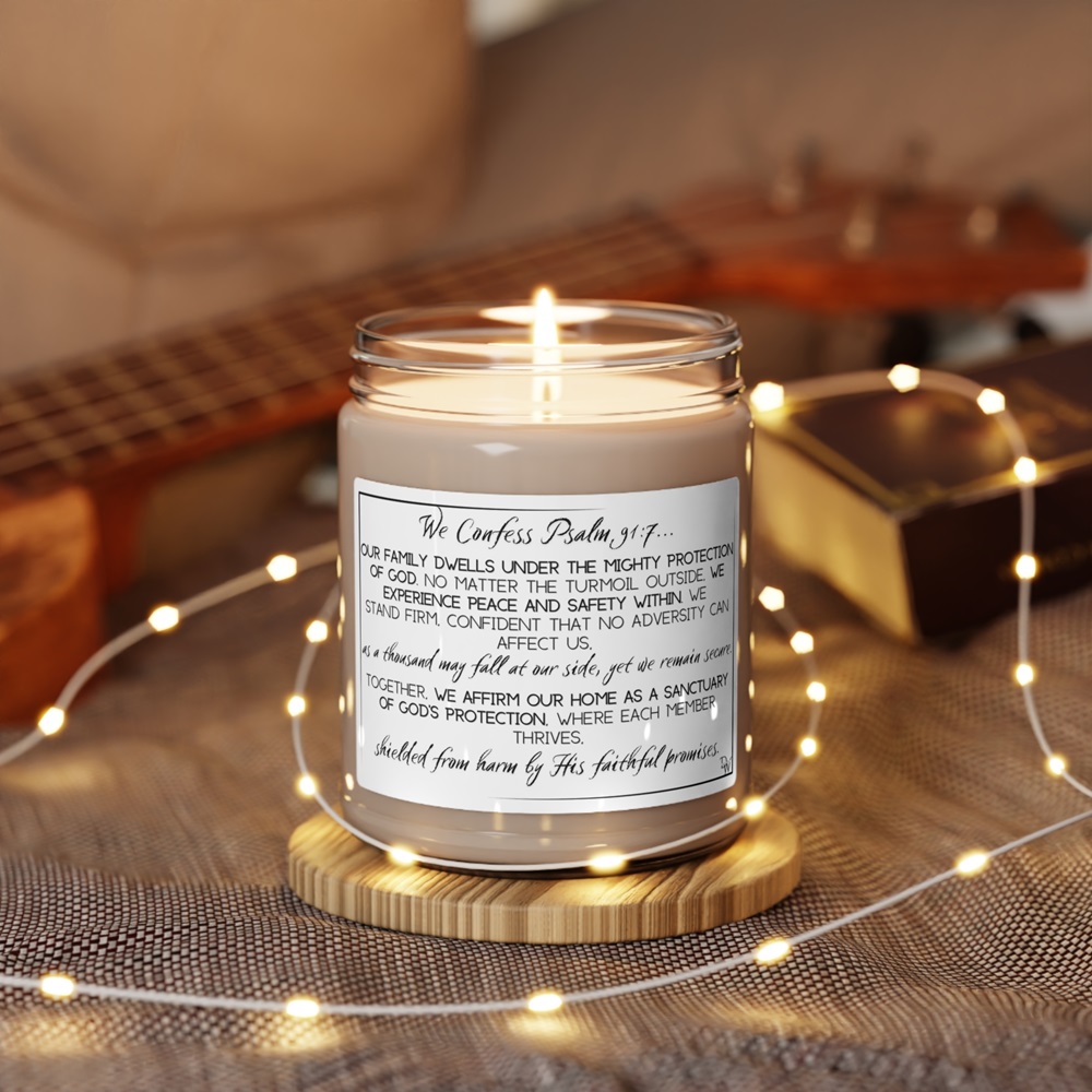 scented candles with inspirational sayings