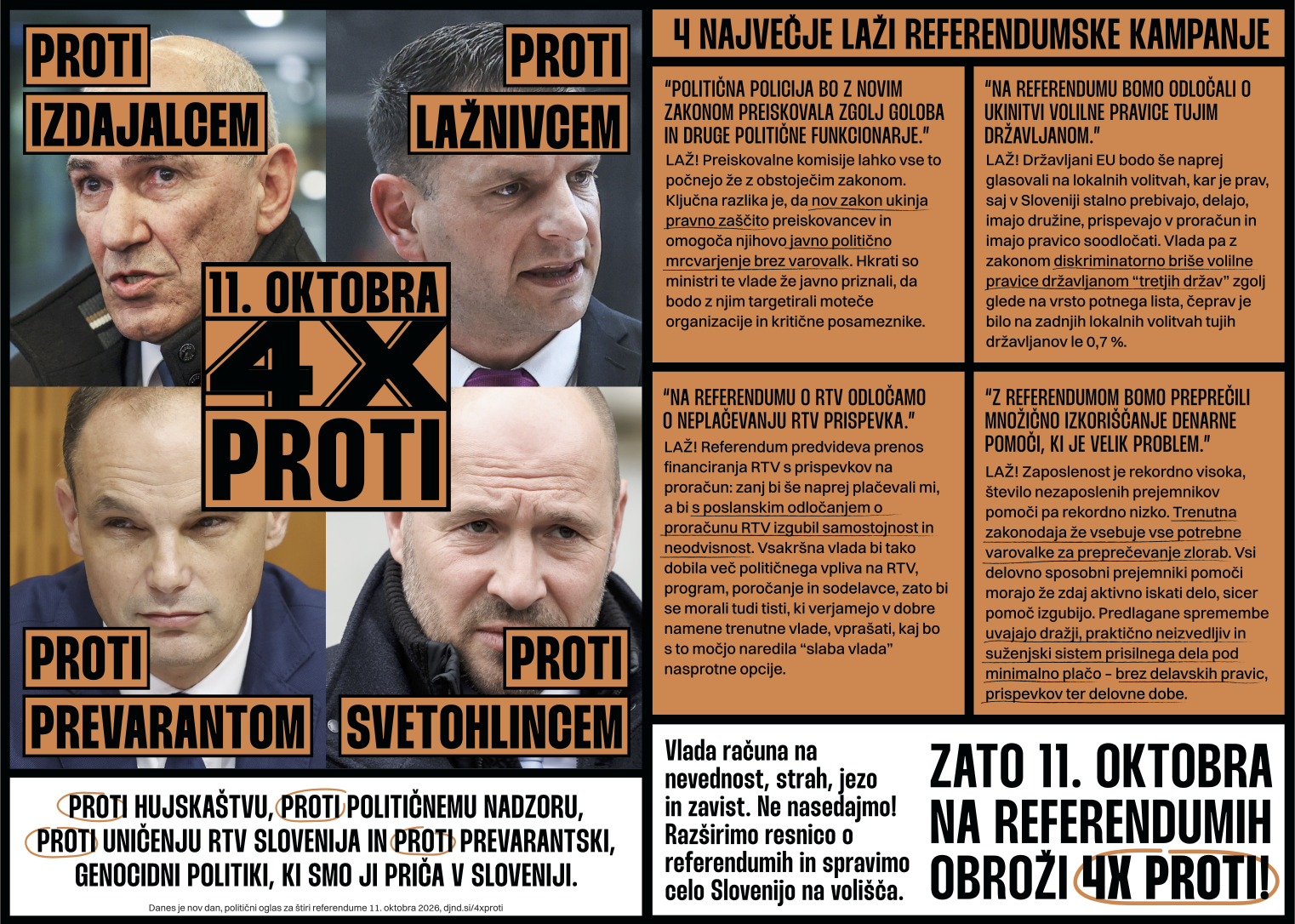 Letak kampanje 4x proti