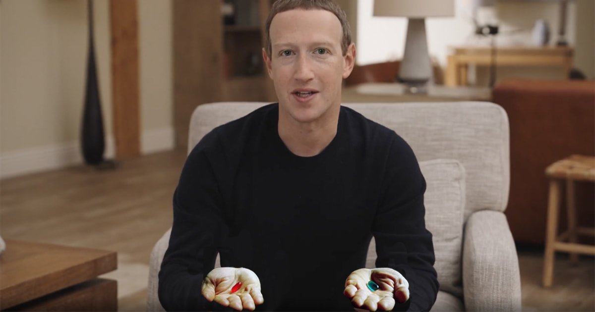 Zuckerberg ponuja rdečo in modro tabletko