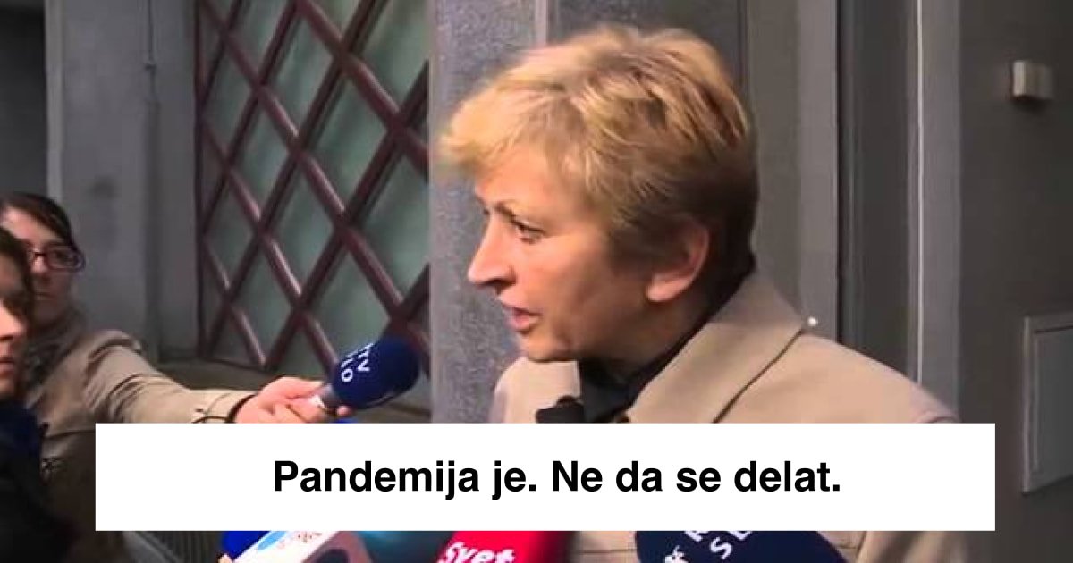 Pandemija je. Ne da se delat.