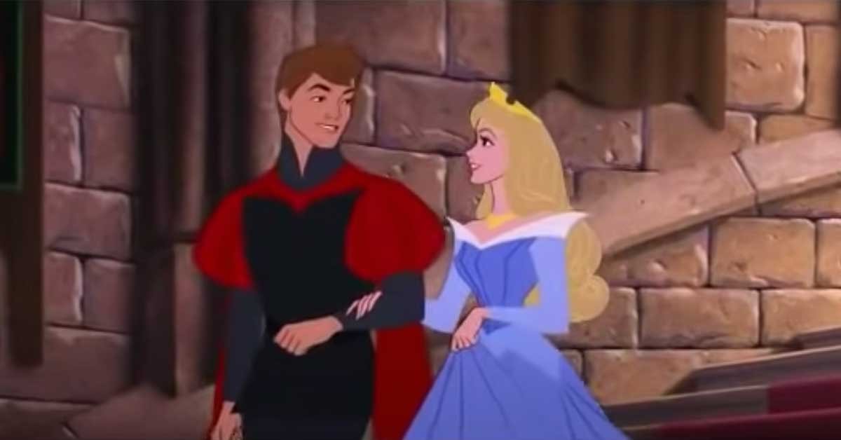 Zajem zaslona iz Disneyjevega animiranega filma Trnjulčica.