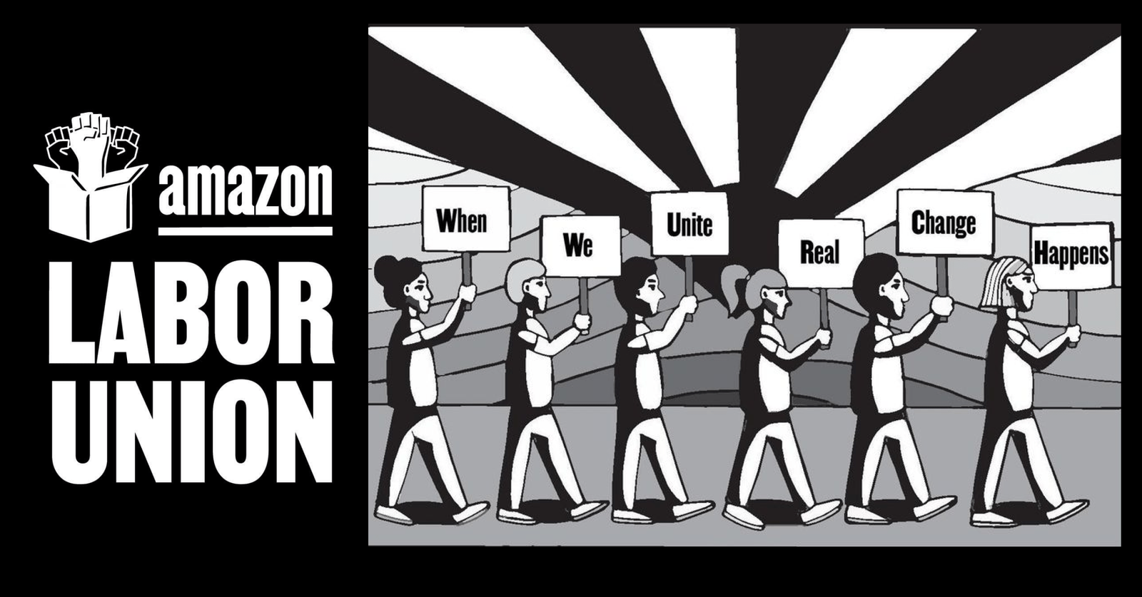 poster sindikata Amazonovih delavcev