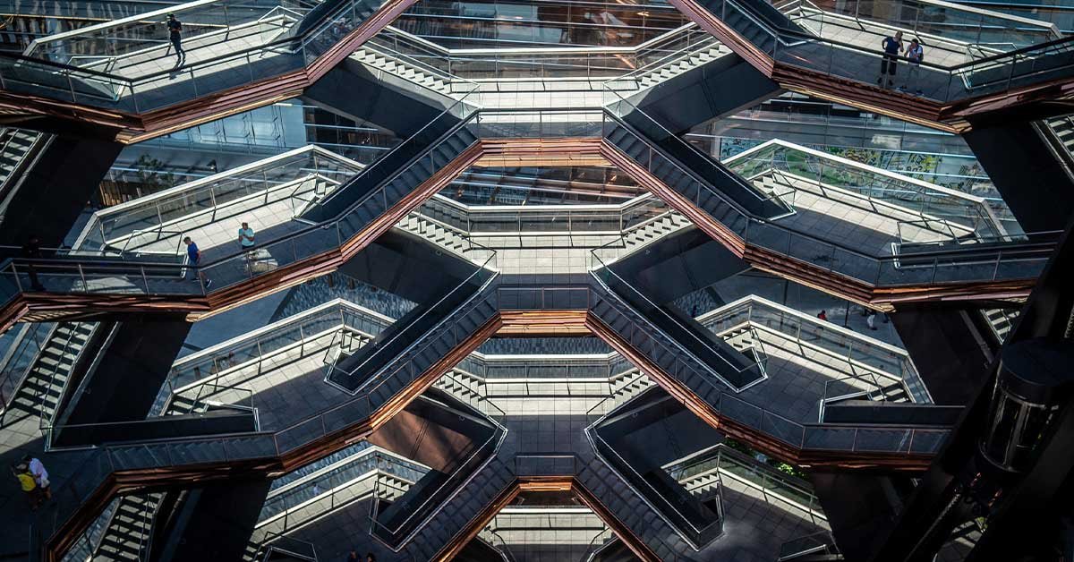 Newyorška arhitekturna turistična atrakcija The Vessel, ki ima obliko satovja.