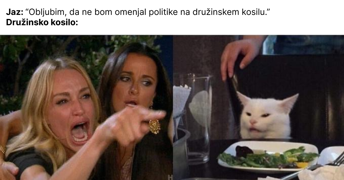 meme o prepiru na družinskem kosilu