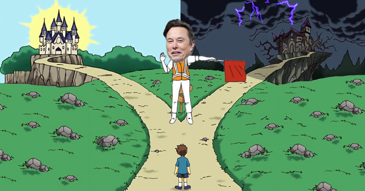 Elon Musk na razpotju usmerja svet proti sovraštvu in stran od idile.