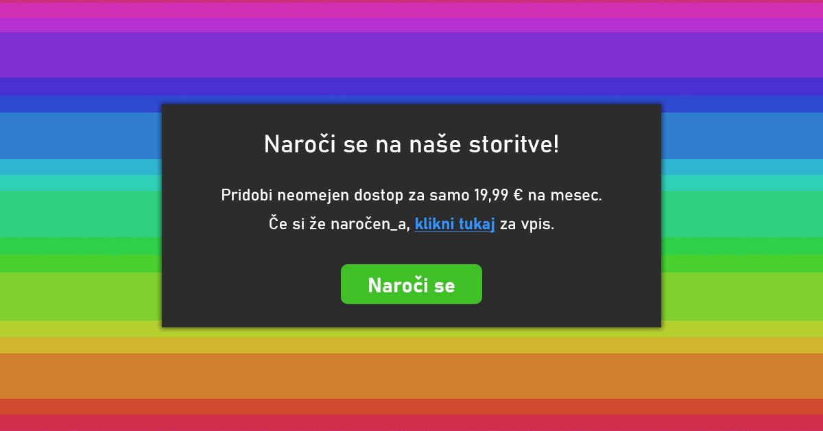 Obrazec za naročilo na dodatne storitve po ceni 19,99 € na mesec