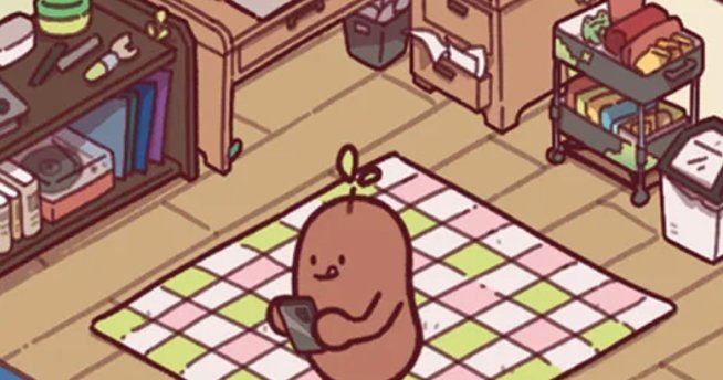 Zajem zaslona iz aplikacije, fižilček, ki uporablja telefon v svoji sobi.