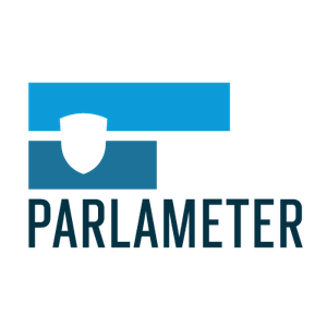 Parlameter - projekt. Znak parlametra s poenostavljeno slovensko zastavo in napisom Parlameter.