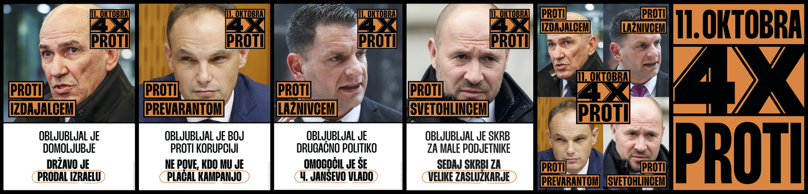 Vse različice občinskih plakatov 4x proti