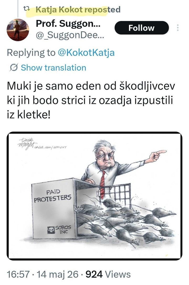 Zapis poslane Kokot na omrežju X
