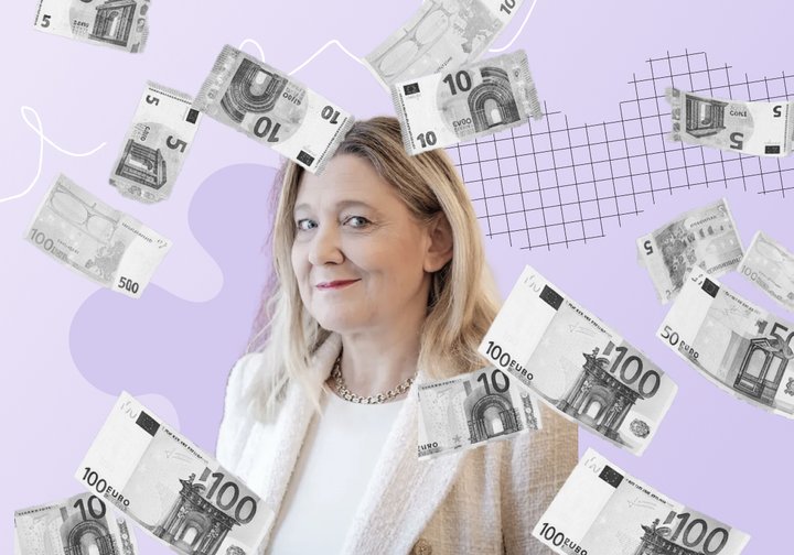 Ignacija Fridl Jarc in padajoči evrski bankovci