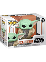 Figurine Funko Pop Star Wars de Grogu portant l'armure