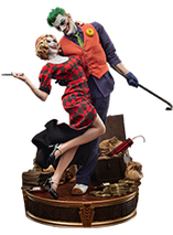 Statuette en résine du Joker et Harley Quinn par Sideshow