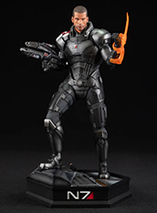 Statuette en résine du commandant John Shepard dans Mass Effect