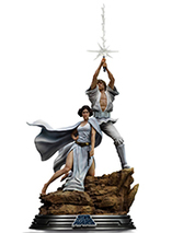 Statutette en résine de Luke & Leia dans Star Wars par Iron Studios